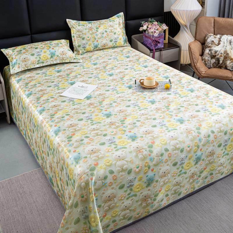 2025新款5D数码印花凉感丝立体图案凉席款冰丝席,床上用品,冰丝席,淘宝优惠券,粉丝福利购,淘宝优惠卷