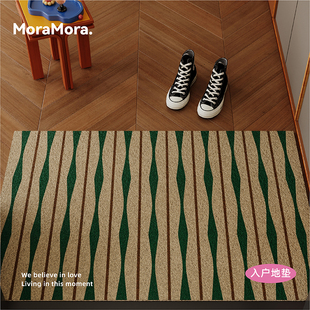 高级感中古入户地垫丝圈防滑脚垫耐脏免洗毯可裁剪门口门外进门垫