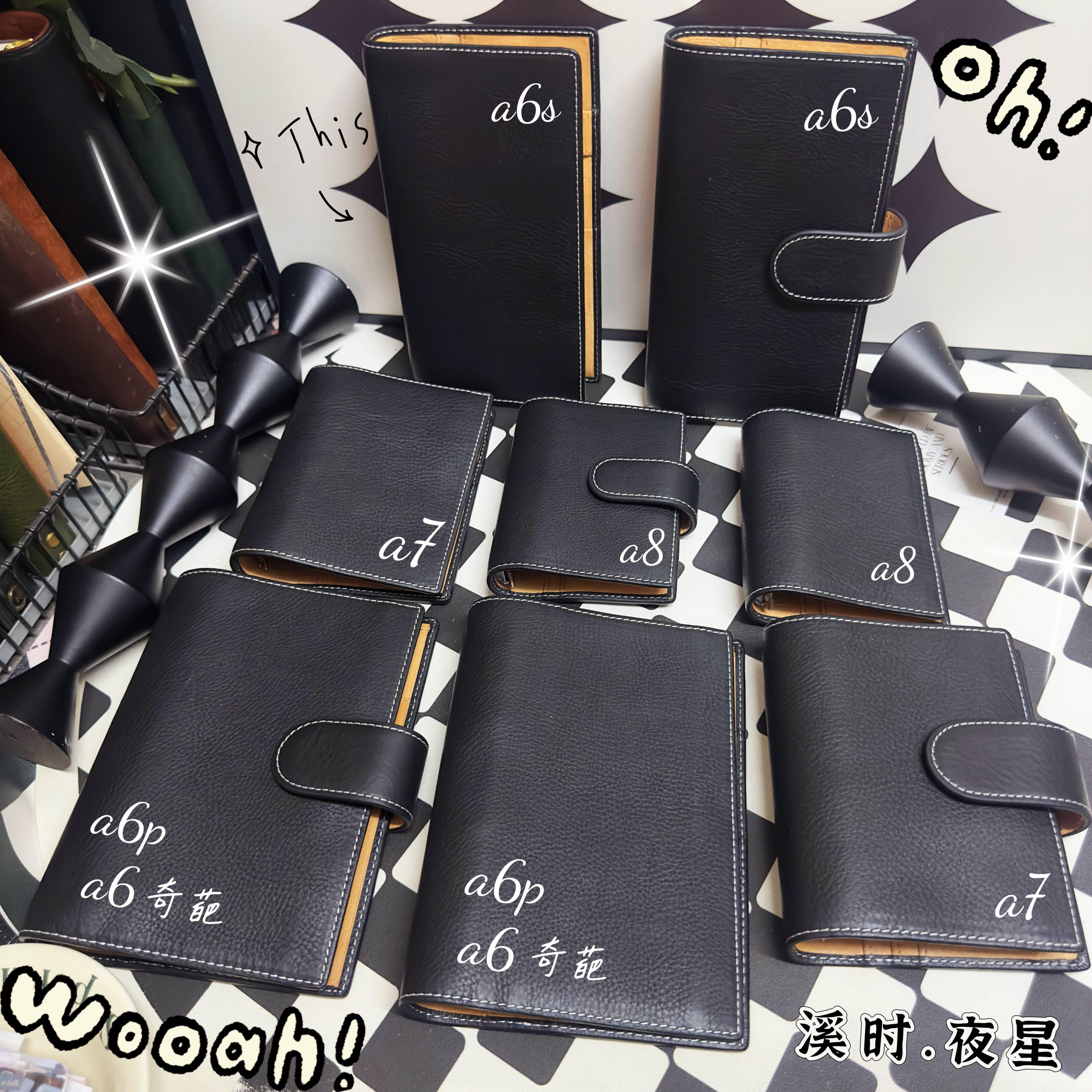 溪时手帐【夜星】黑色mbox lux意大利植鞣联盟+原色头层牛皮