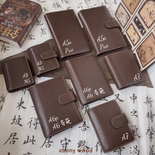 溪时手帐【乌木】焦茶mbox lux意大利植鞣联盟 里外同皮 真皮手帐