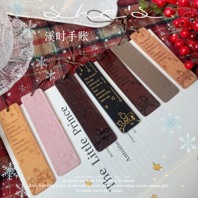 溪时双面真皮书签 饰品礼品 挂件 真皮mbox/sully/pueblo/arizona