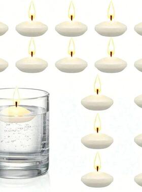 16Pcs Unscented Discs Candles Floating For Pool Party