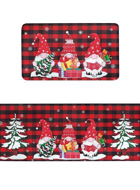2025 Christmas floor mat set kitchen mat圣诞节地垫套装厨房垫