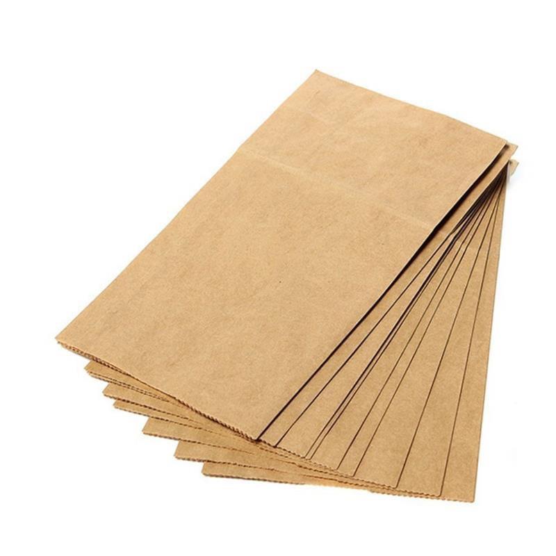 100件/批棕色牛皮纸袋可回收礼品珠宝