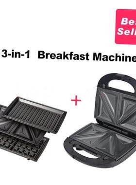 3 in 1 Sandwich Maker Waffle Machine Panini Toaster 220 110v