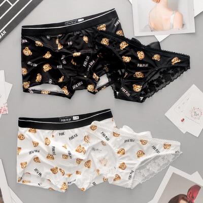 Couple Panties Set Sexy Lace Ice Silk Fabrics Underwear Men