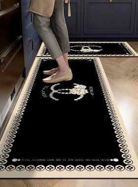 VIKAMA Retro light luxury floor mat kitchen bathroom non-sli