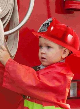 2 Pcs Realistic Firefighter Hat Children Fireman Costume