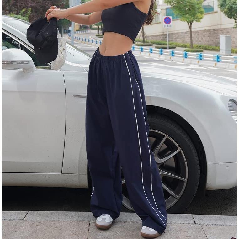 Baggy Cargo Pants for Women Drawstring Elastic Low Waist New