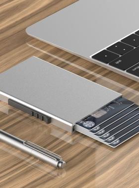 Card Holder Mini RFID Wallet Automatic Pop up Bank Card Case