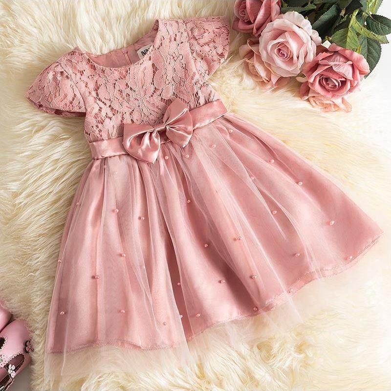 Baby Girls Dress for Summer Flower Lace Vestidos Wedding Par