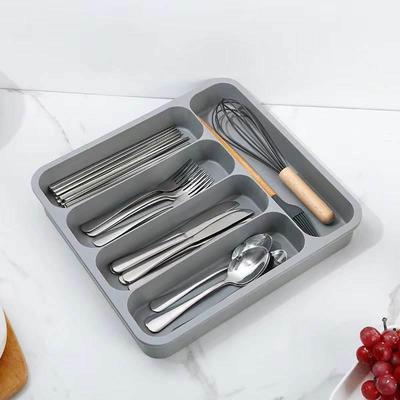 Cutlery Storage Tray Expandable Tableware Organizer Spoon Fo
