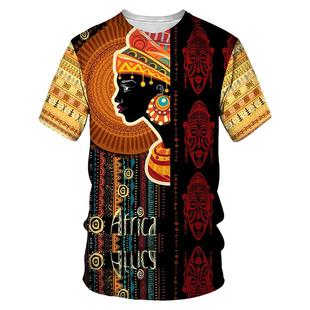 Unisex Traditional shirt T恤 3D非洲传统男女同款 African