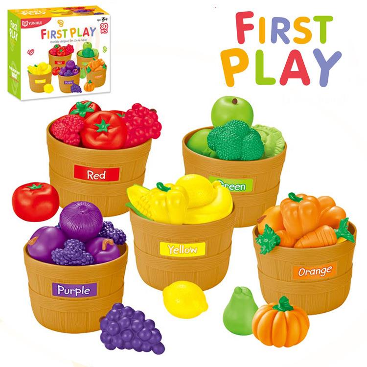 Farmer’s Market Color Sorting Set toy fruits Learning Toys