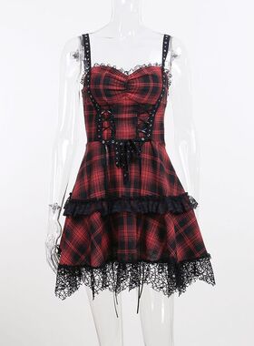 CC22121夏季新款辣妹性感修身短裙女时尚气质绑带束腰连衣裙女装