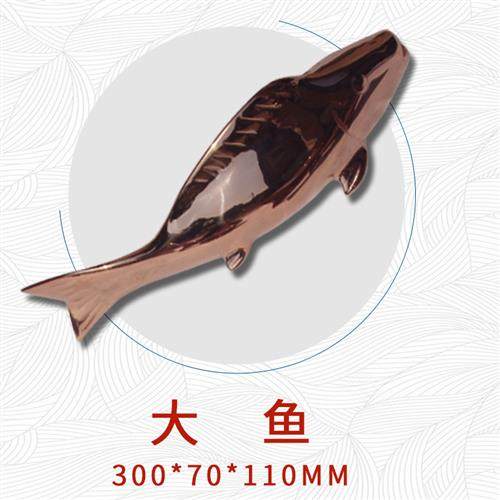 厂家现货不锈钢镜面鱼工艺雕塑公园小区景观装饰鱼群水池摆件