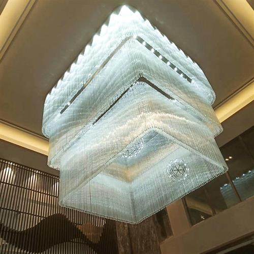 北欧蒲公英吊灯宴会厅水晶灯创意萤火虫灯饰酒店会所吧台大型灯具