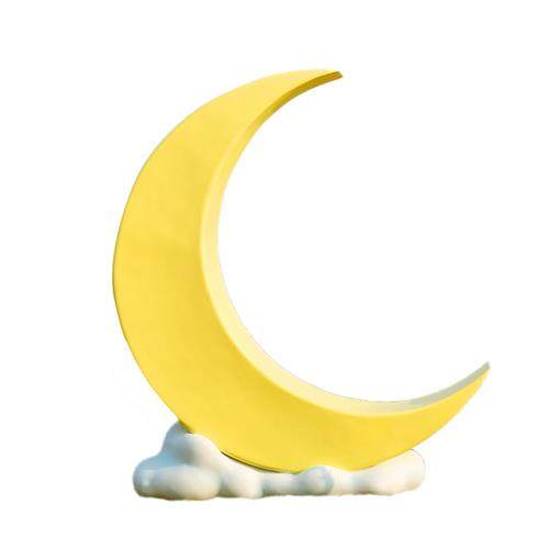 大型月亮爱心玻璃钢发光摆件商场网红拍照打卡雕塑房地产景区装饰