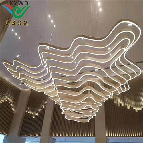 酒店大堂灯简约梯田创意非标工程灯售楼部沙盘宴会厅艺术山脉吊灯