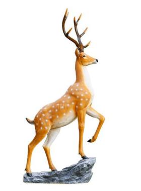 玻璃钢仿真梅花鹿雕塑鹿摆件花园庭院售楼部户外园林景观动物装饰