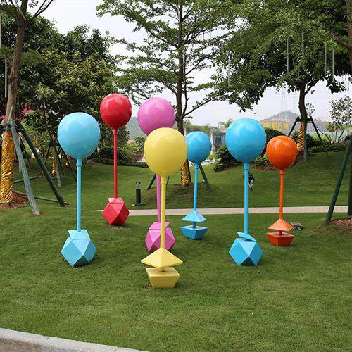 大型景观不锈钢气球雕塑户外广场商业糖果雕塑美陈装饰棒棒糖摆件