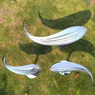 金属雕塑工艺品不锈钢小鱼摆件售楼处户外水池水景园林摆设装饰品