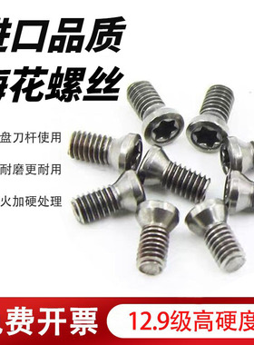 进口刀杆螺丝12.9级数控铣刀片刀盘梅花U钻M2M2.2M2.5M3M3.5M4M5