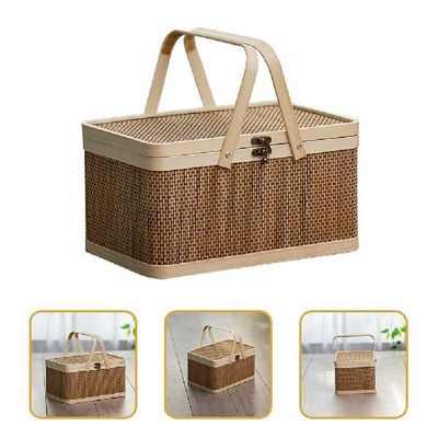 Basket Wicker Picnic Baskets Storage Woven Servingfruit