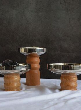 1pc Nordic Wood Base Tray Fruit Snacks Dessert Table Stand