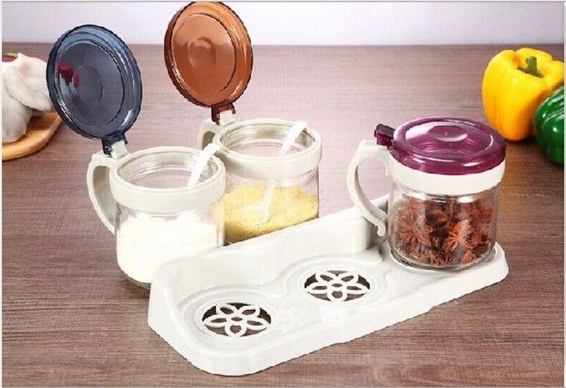 3 Pieces Set Candy Color Pepper Jar Creative Spices Tools