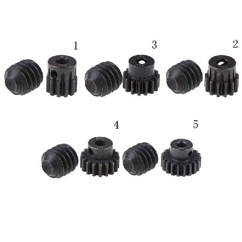 m1 5mm 11t 13t 15t 17t 19t black pinion motor gear combo