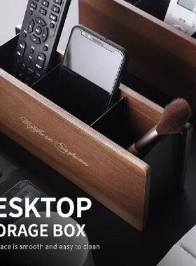 Kotak Penyimpanan Kayu Wadah Modern Pemegang Pena Desktop