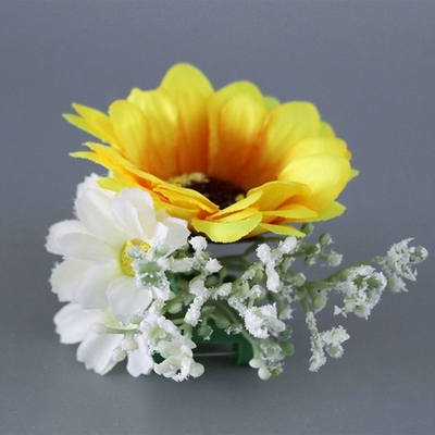 95AA Wedding Sunflower Wrist Flower Corsage Artificial