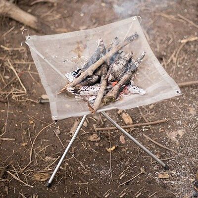 Bonfire Campfire Pit Camping Wood Stove Stand Frame Fire