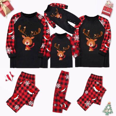 Parents Child Family Matching Outfits Merry Christmas Plaid