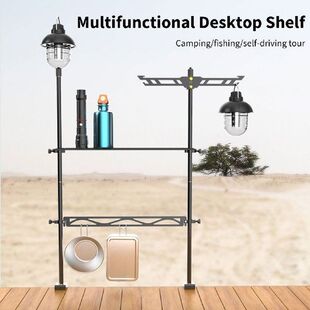 Desktop Shelf Lamp Pole Aluminum Alloy Portable Camping