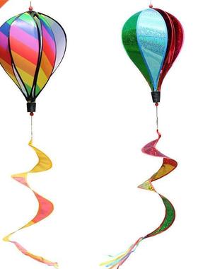 2PCS Balloon Wind Spinner Striped Sequins Windsock Balloon Y