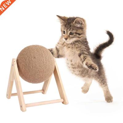 Ct Scrtching Bll Toy Kitten Sisl Rope Bll Bord Grindin