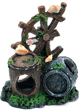 Aquarium Fish Tank Decorations Resin Crafts Mini Retro Barre