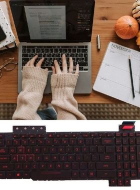 Keyboard Laptop Gaming US Backlit Keyboard Cetak Merah