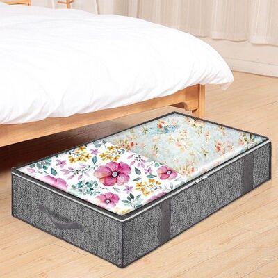 3PCS Underbed Storage Bag Foldable Clothes Comforter