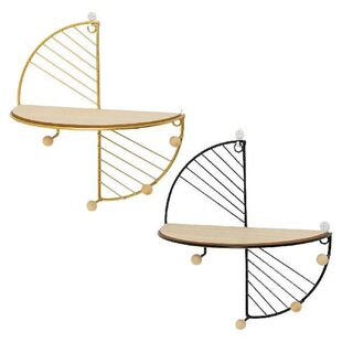 Floating Shelves Semicircle Wooden Wall Mount Decorative