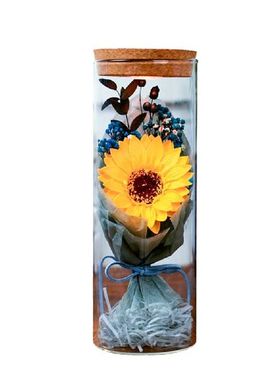 Flower Soap Bottle Glass Rose Light Preserved Dome Real