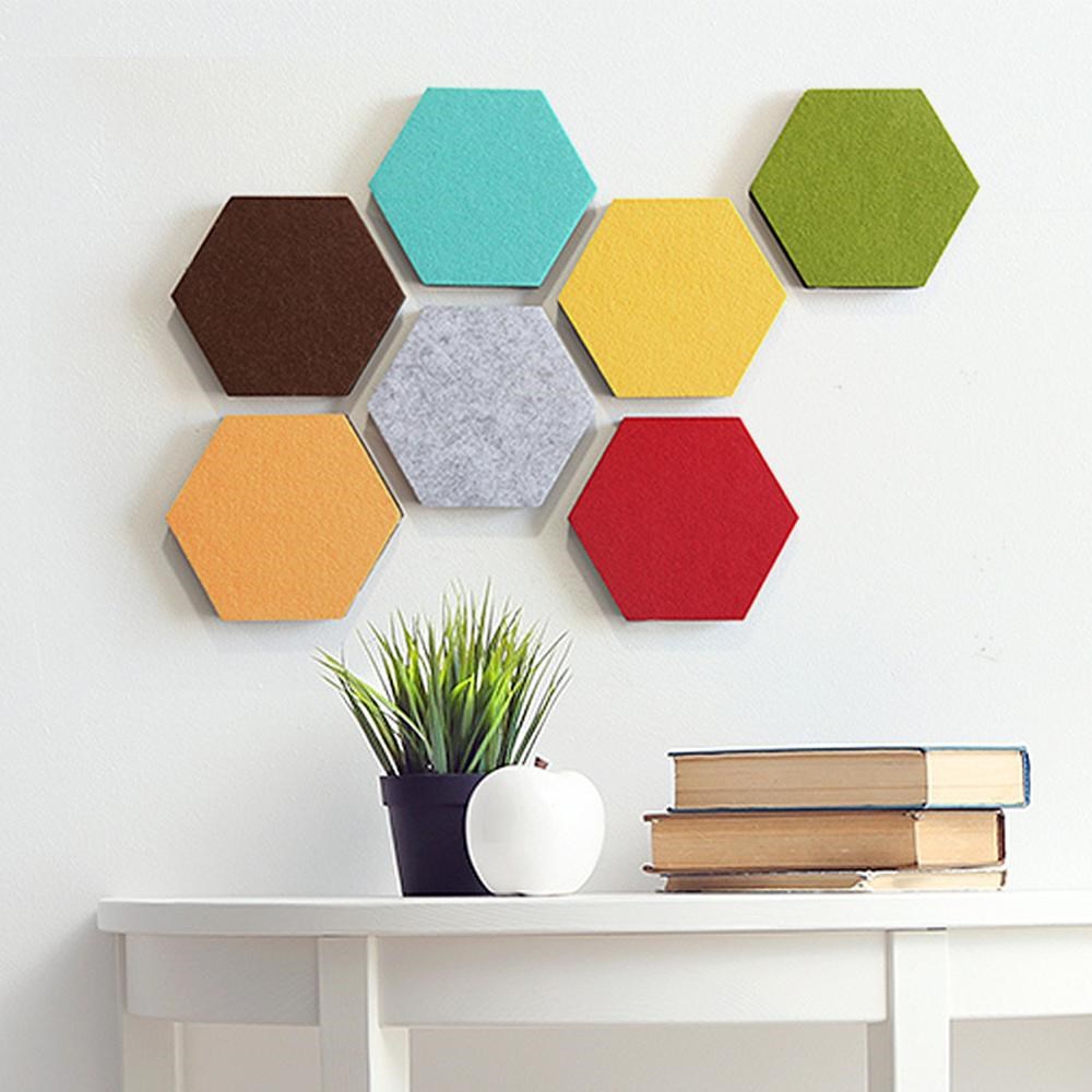 DIY Hexagon Felt Self adhesive Wall Sticker Photo Backgroun