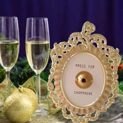 Metal Champagne wall Plaque bell Wall Hanging Decoration