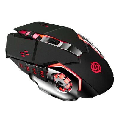 Rechargeable Wired Mouse Silent Gaming Mice 1.8m 6 Keys RGB