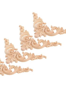 Applique Wood Onlay Carved Corner Furniture Frame Wall
