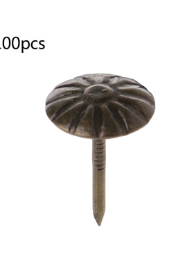 100pcs Antique Brass Upholstery Nails Tack Stud Pushpin
