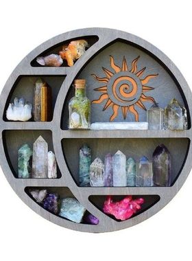 Floating Moon Shelf Crescent Display Shelves For Crystals