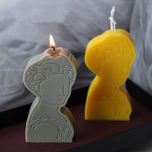 3D Portrait Silicone Mold Aromatherapy Candle Plaster DIY